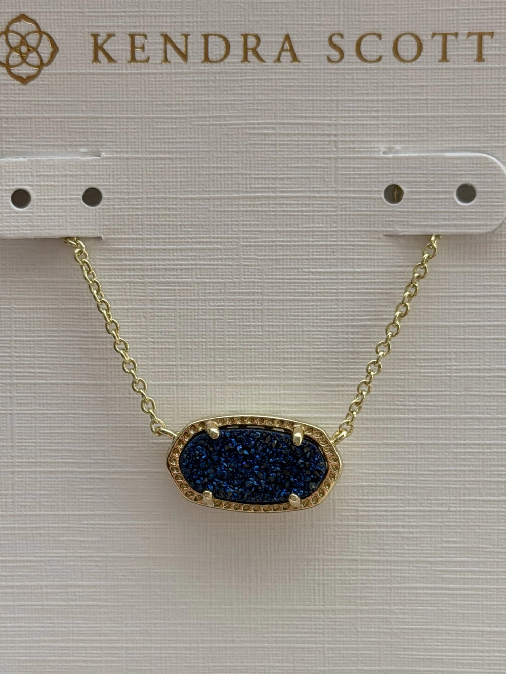 Kendra Scott Blue Crystal Cluster Pendant Necklace - Picture 2 of 3